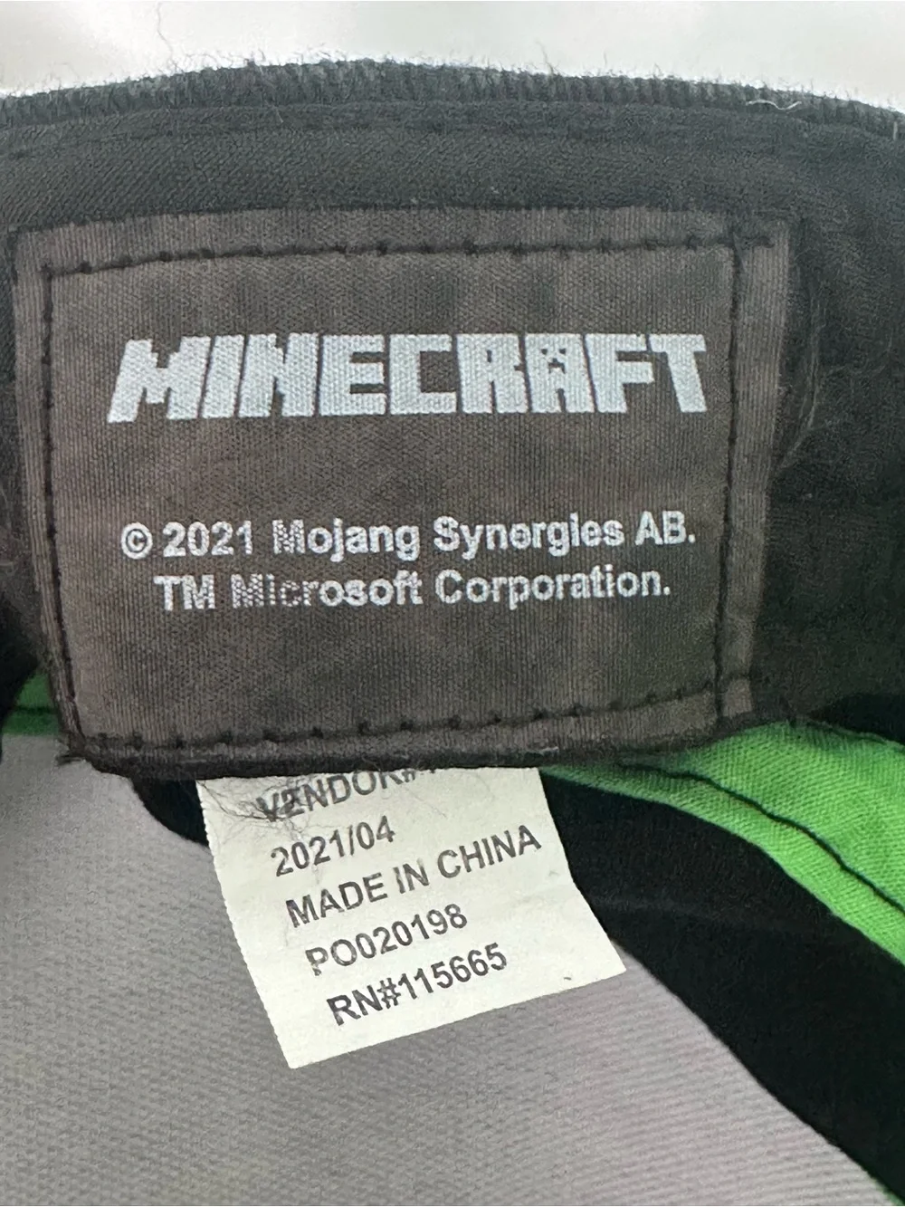 Minecraft BOOM TNT Creeper Youth Snapback Hat Black Green Adjustable (1435)